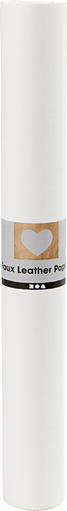 Læderpapir - Ensfarvet - 350 G - Hvid - 50X100 CM