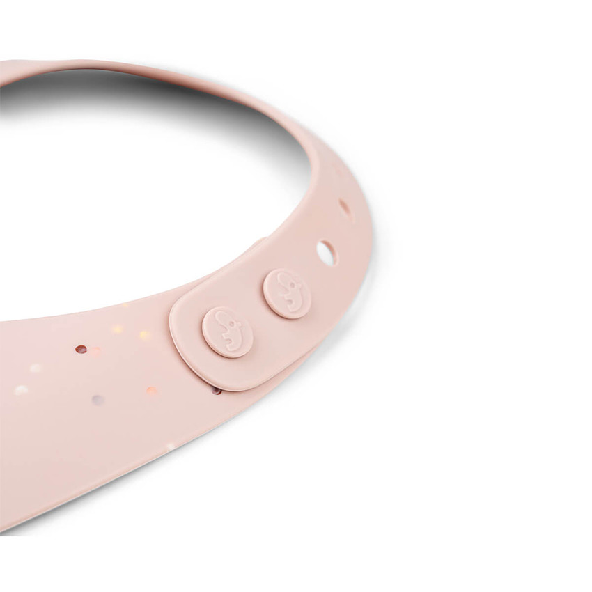 Bavoir en silicone Confettis rose