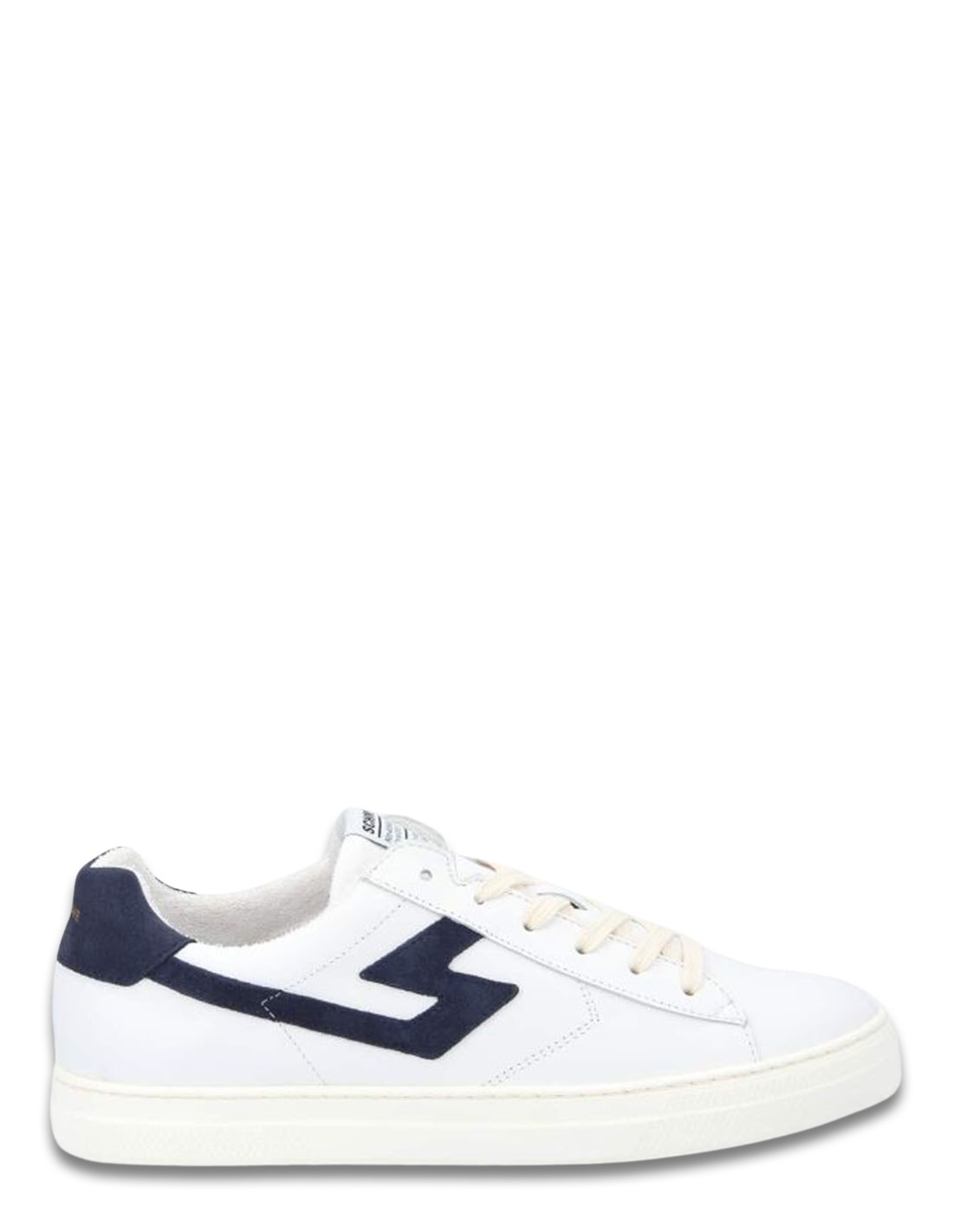 schmoove Baskets de ville Homme Spark Signature M Blanc/Bleu Cuir