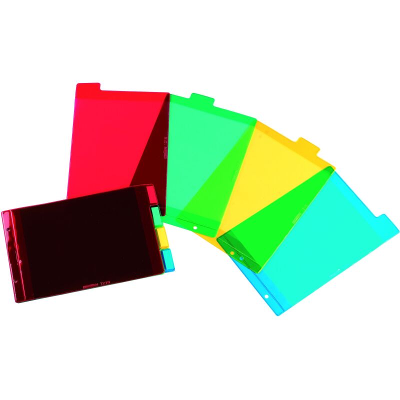 Intercalaires onglets personnalisables A6 4 positions pvc 12/100  assorti