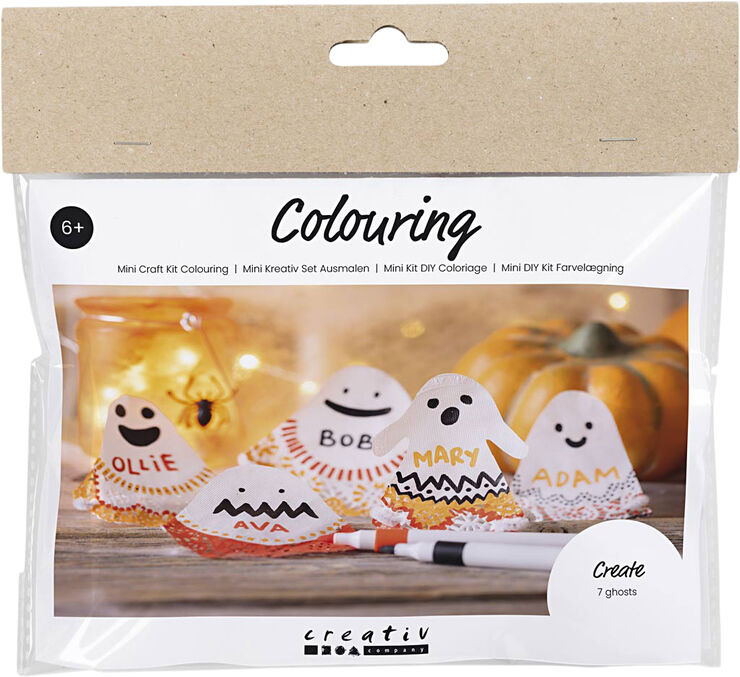 Creativ Company Mini DIY Kit Farvelægning, Spøgelser