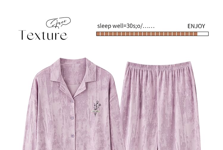 Jeony - Pyjamaset met lange mouwen en bloemenprint