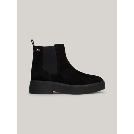 Tommy Hilfiger Suede Tonal Chunky Chelsea Ankelstøvler, Black, 40