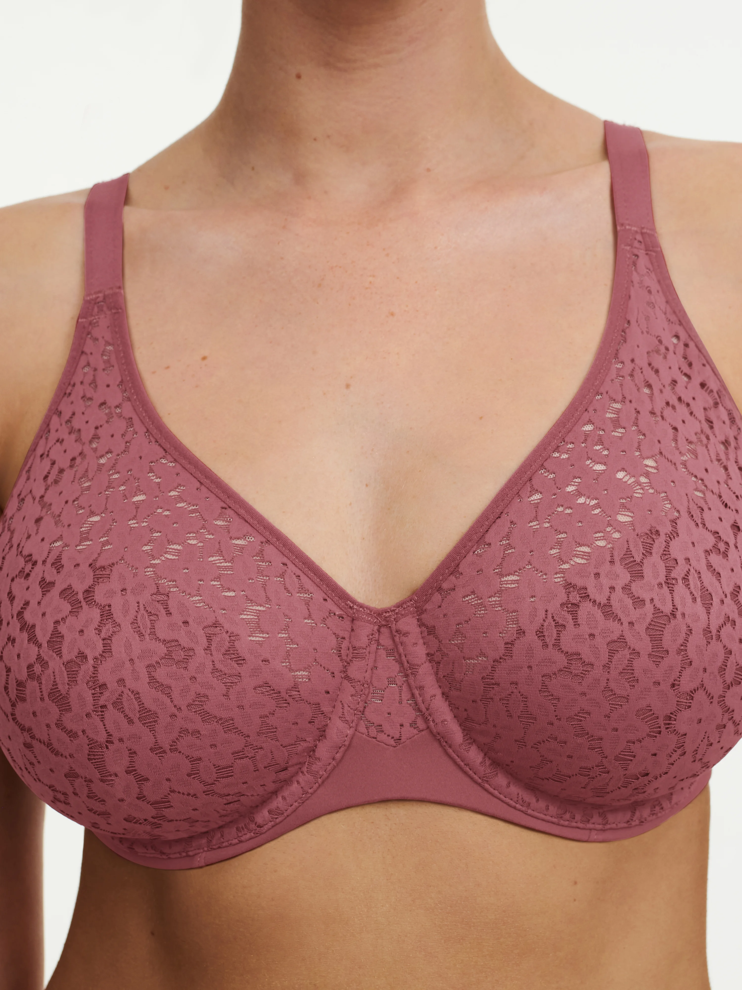 NORAH - Soutien-gorge moulé emboîtant en dentelle | Rose