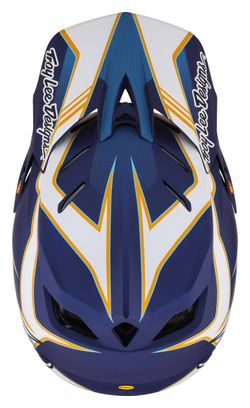 Casque Intégral Troy Lee Designs D4 Composite Mips Matrix Bleu/Blanc S (54-55 cm)