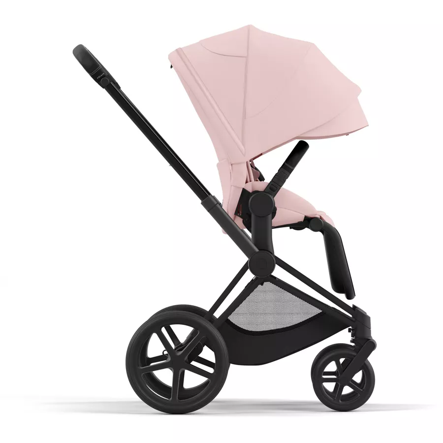 cybex PLATINUM Kombikinderwagen New Priam Priam Matt Black Peach Pink