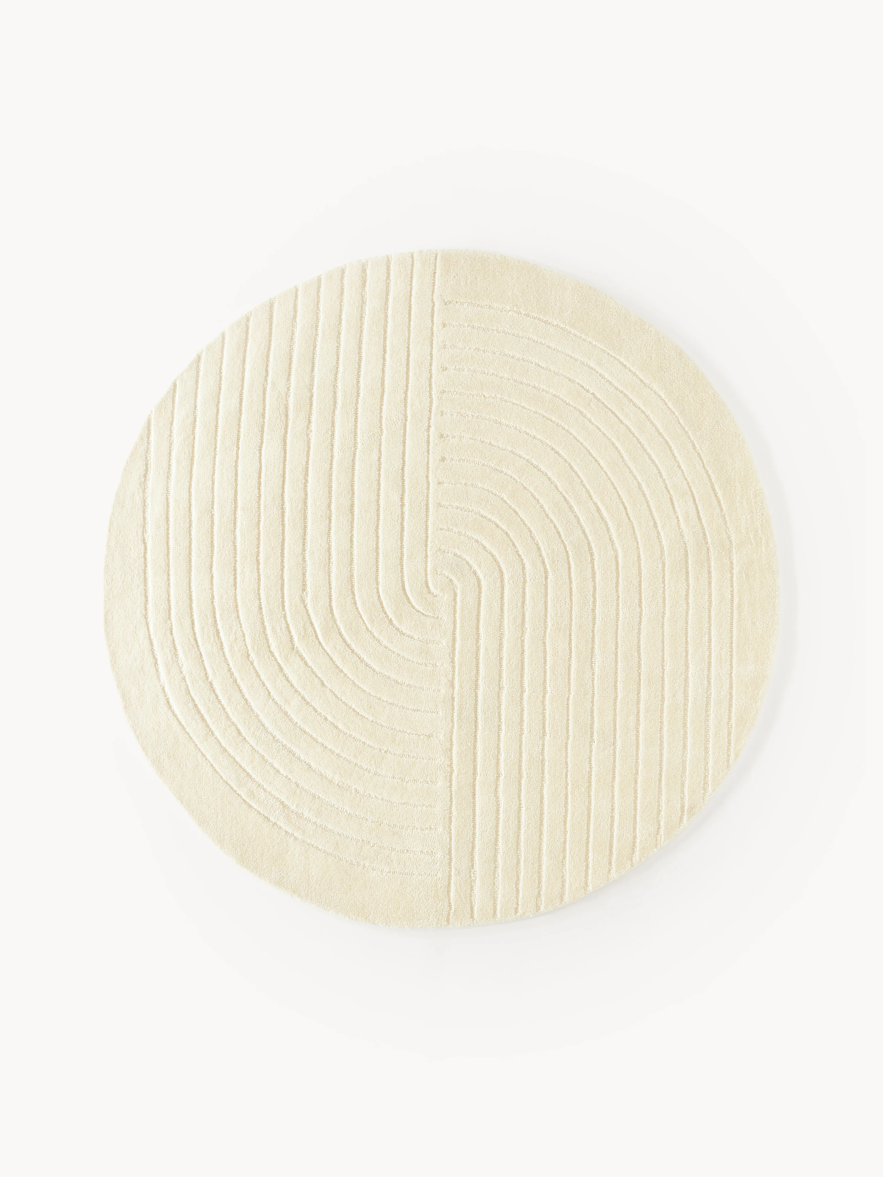 Rond handgetuft wollen vloerkleed Mason