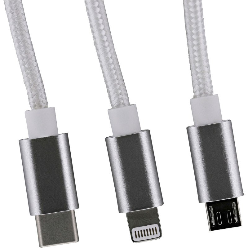Kit de charge universel 3 en 1 secteur et voiture câble 3 en 1  inclus