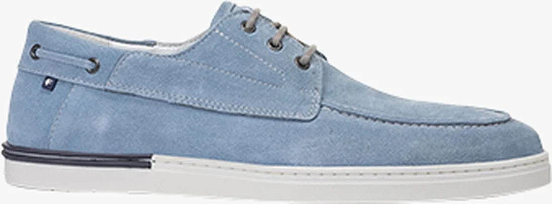 FLORIS VAN BOMMEL lichtblauwe floris van bommel veterschoenen sfm-30287