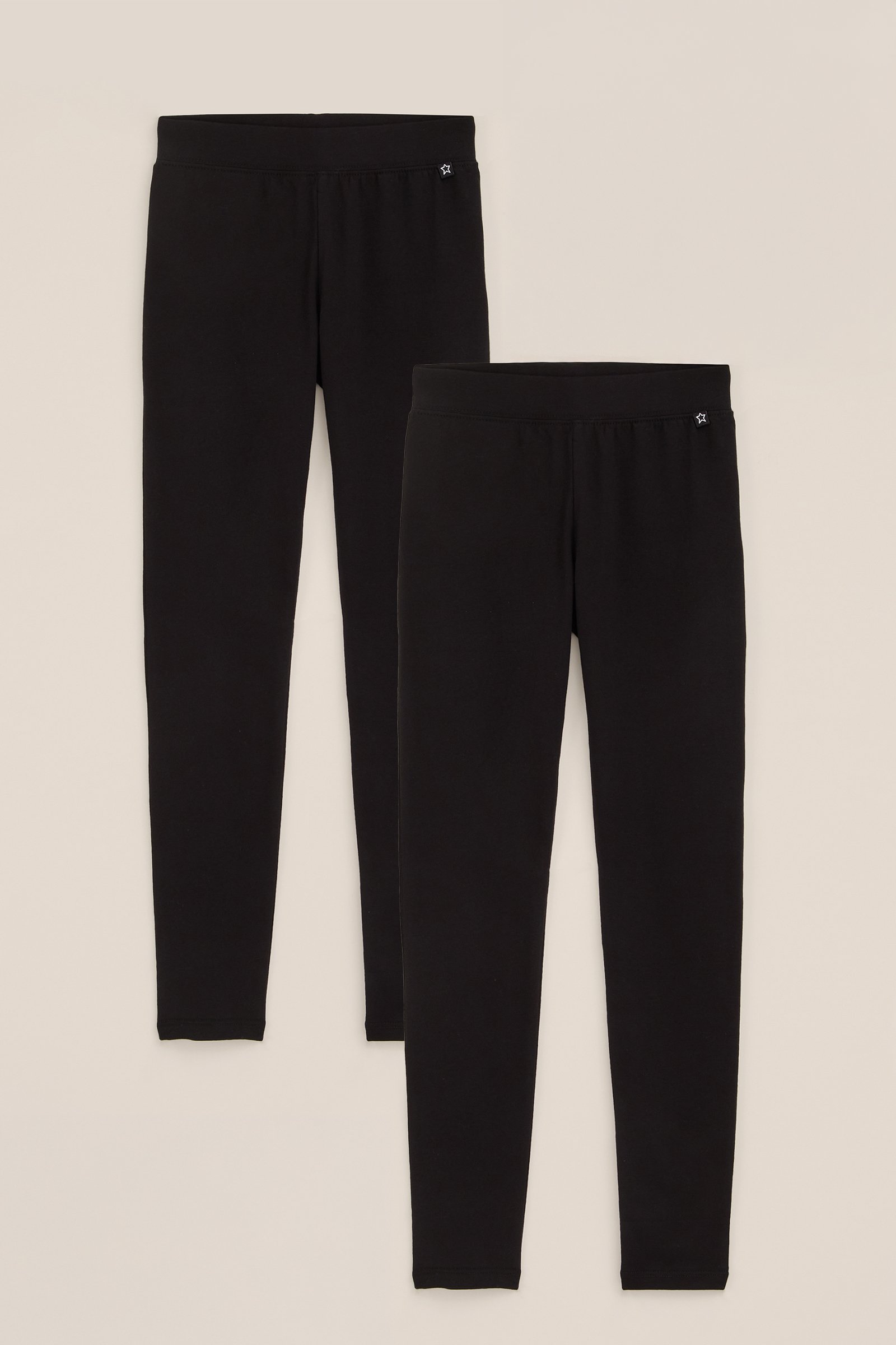Meisjes legging, 2-pack WE Fashion Zwart