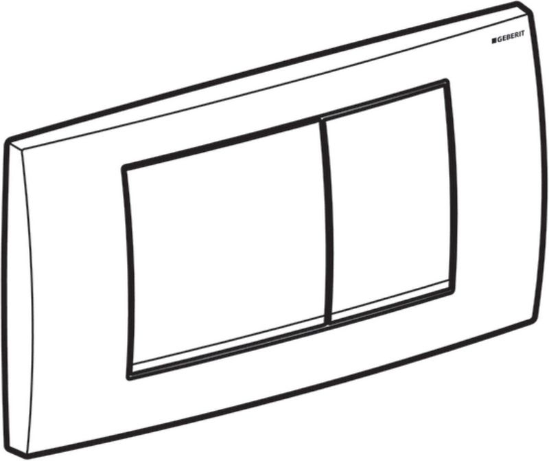 Geberit - Twinline Bedieningsplaat - Toiletspoeling - Chroom Glans