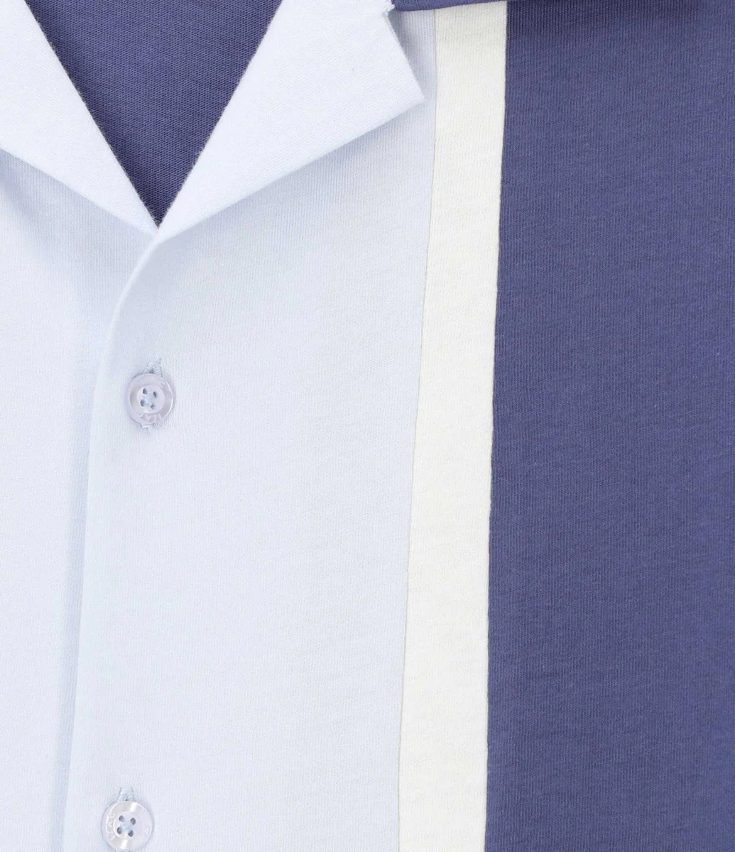 Chemise manches courtes en jersey bleu KAMI2