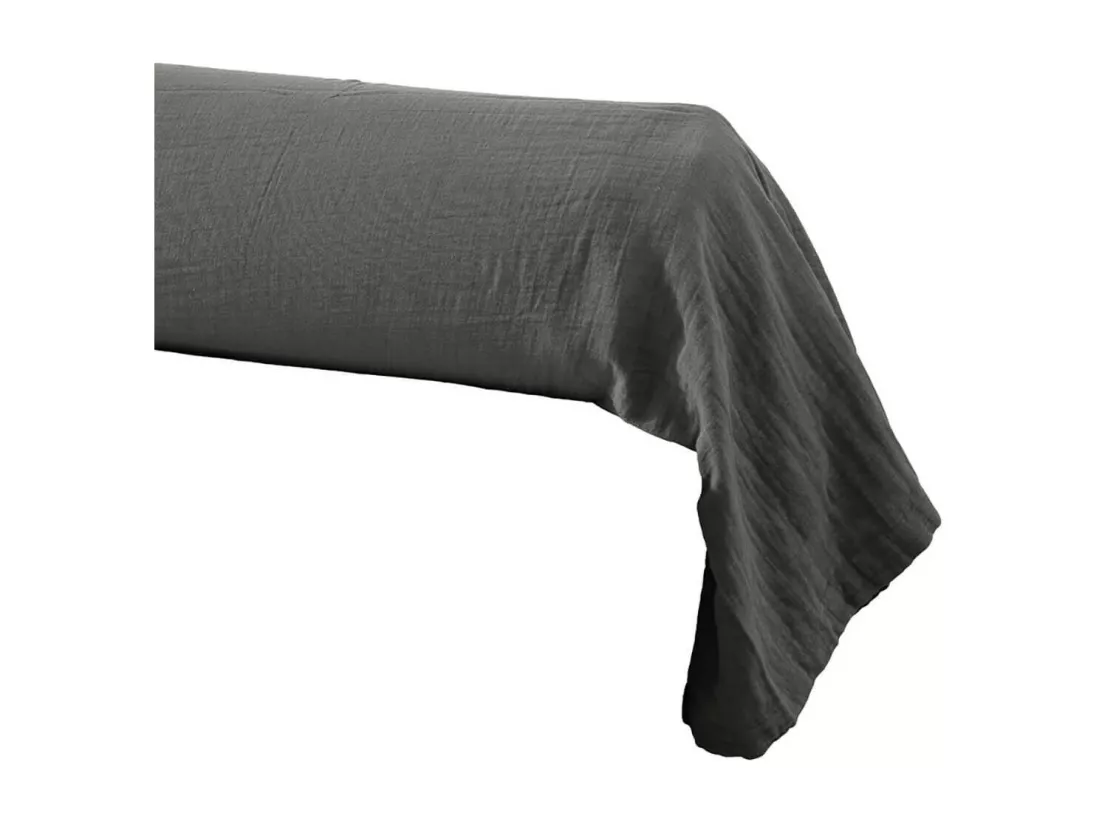 OUREA - Taie de Traversin 85x185cm Gaze de Coton Granit