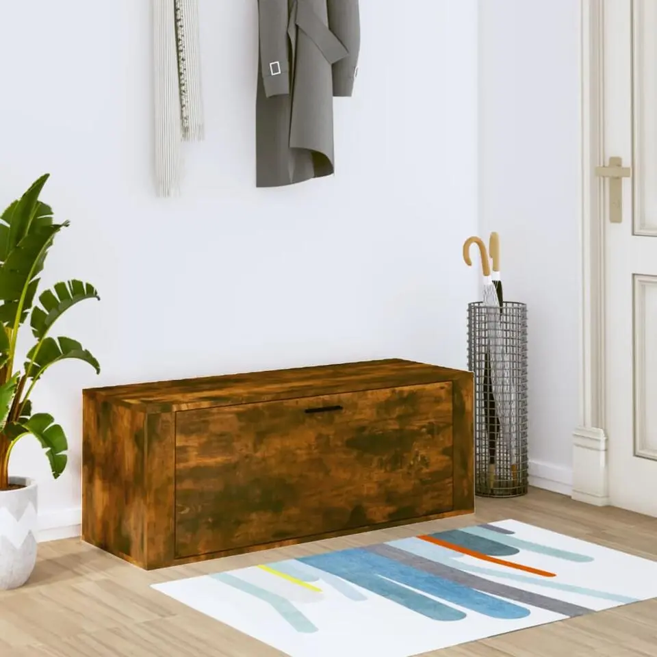 vidaXL - Wandschoenenkast - Bruin - Bewerkt hout