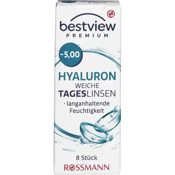 Premium weiche Tageslinsen Hyaluron -5,00
