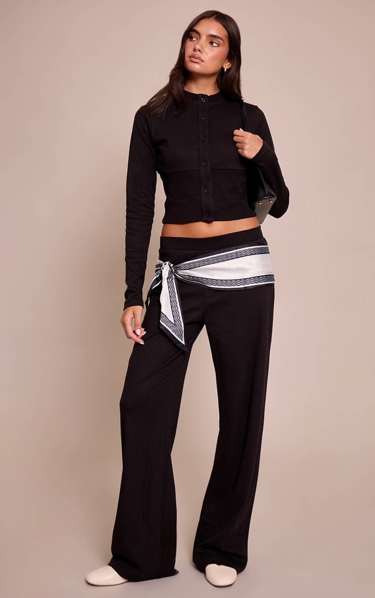 Noir Ensemble Coordonné Haut Ultra Doux