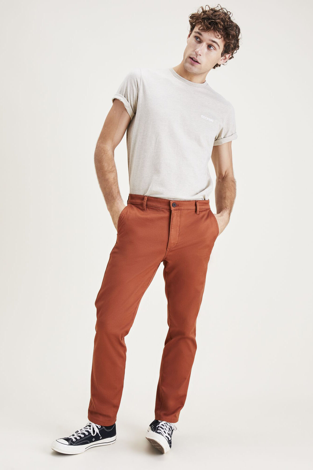 Calças Skinny Fit Original - Naranja