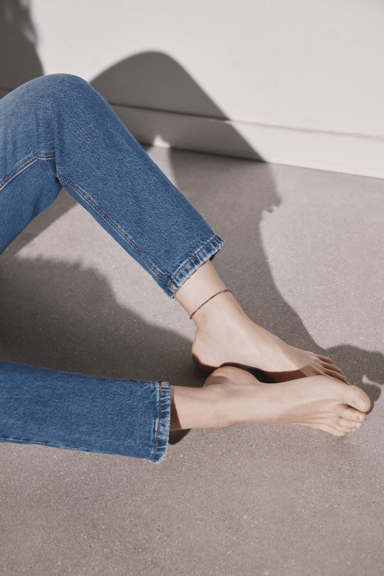 Calça jeans Mom de algodão