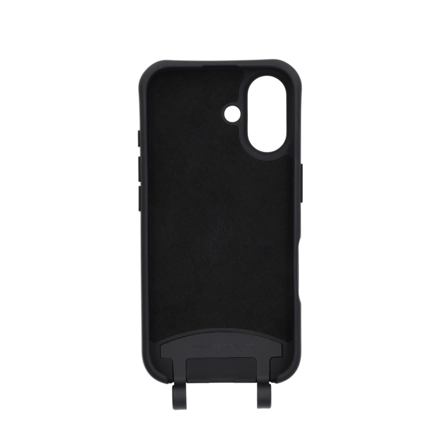 iPhone 16 Handy Hülle Elegantes Case mit abnehmbarem Necklace Adapter - Black / Silver