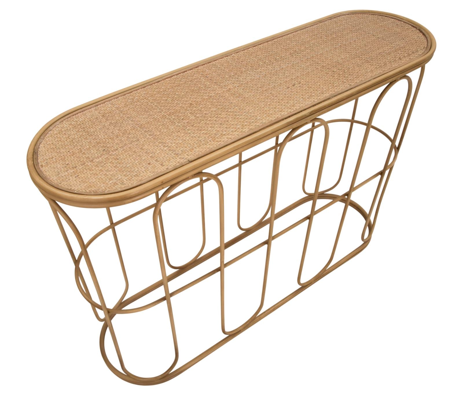 Mauro Ferretti Samui Console in ijzer en hout bruin