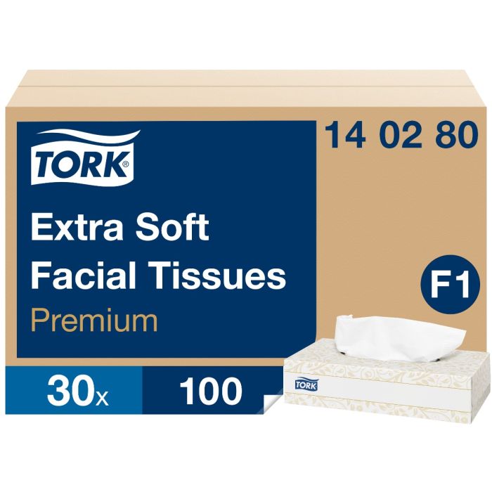 Tork 140280 Facial Tissue Premium 3000st F1 Extra Soft 30x100 vellen stuks (140280)