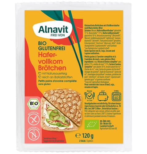 Alnavit BIO Hafervollkornbrötchen glutenfrei