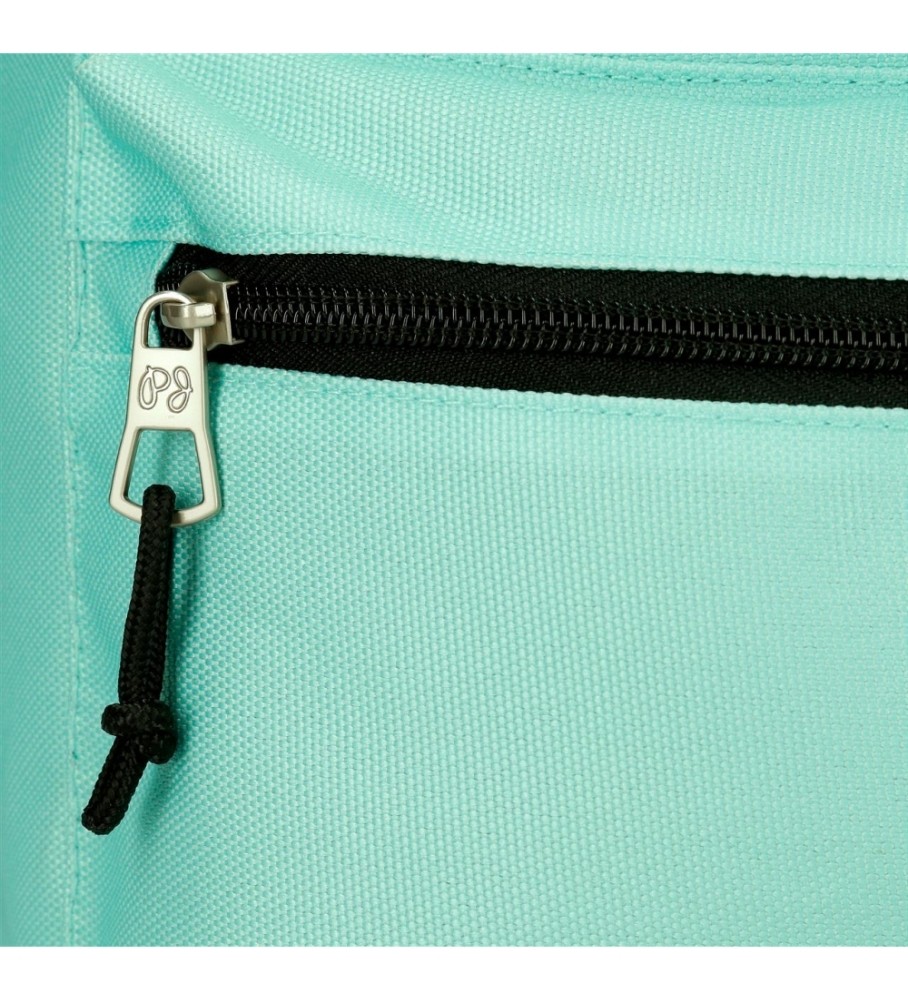 Mochila para computador Pepe Jeans Aris Colorful turquesa com dois compartimentos