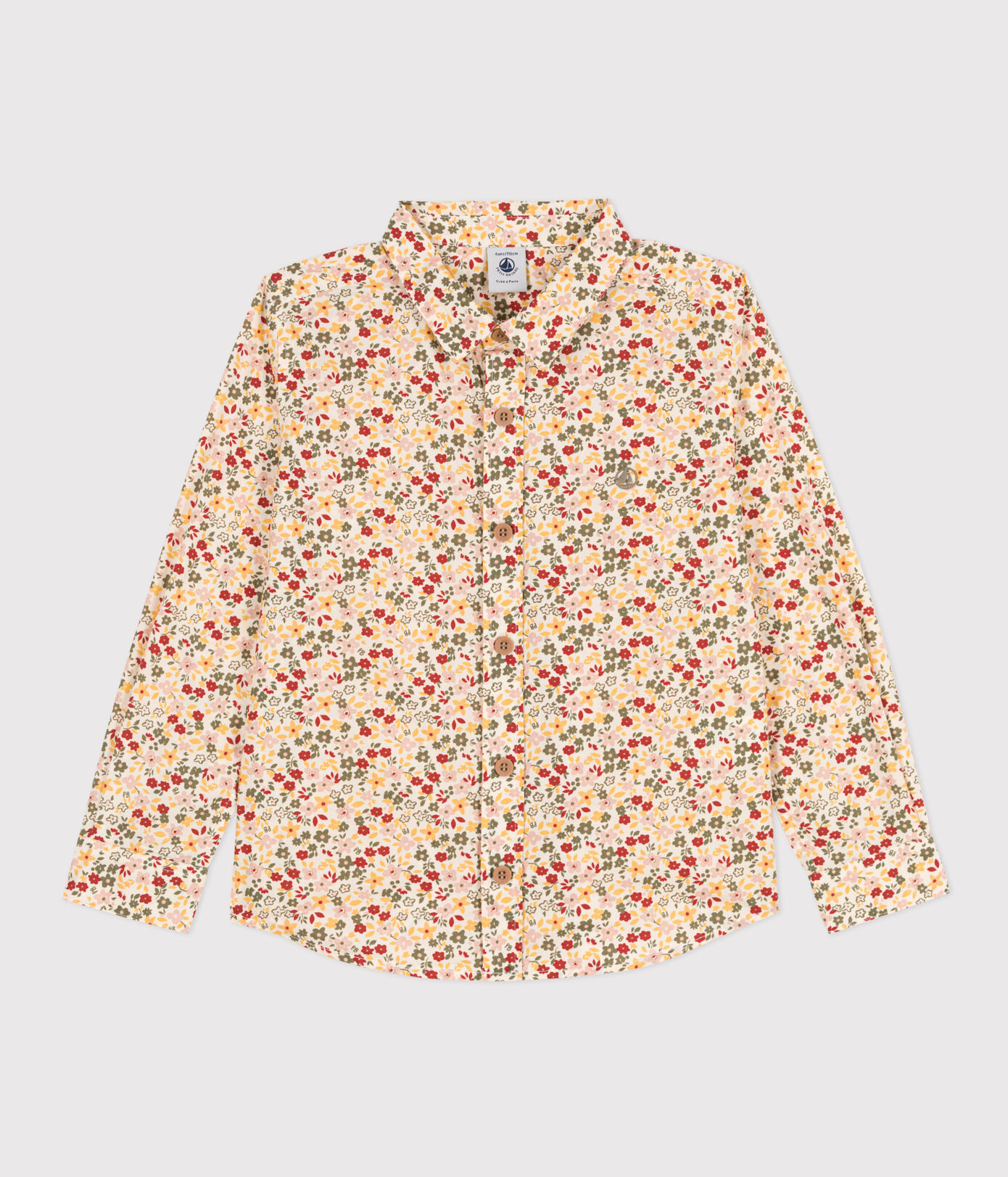 Chemise imprimée en popeline enfant garçon