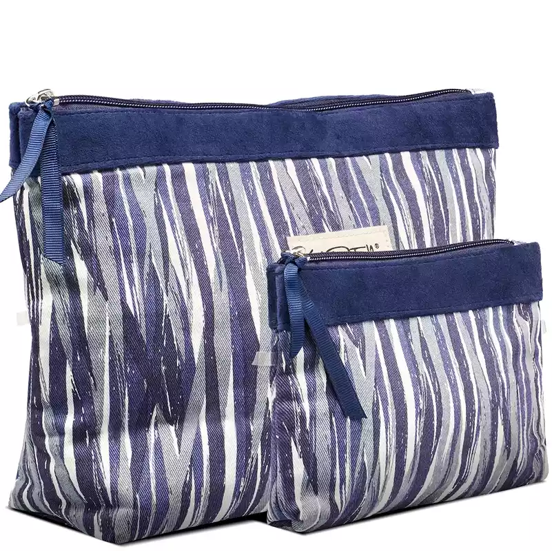 Gillian Jones Karen Cosmetic Bag 2 Pcs - Santorini Print 10781-131