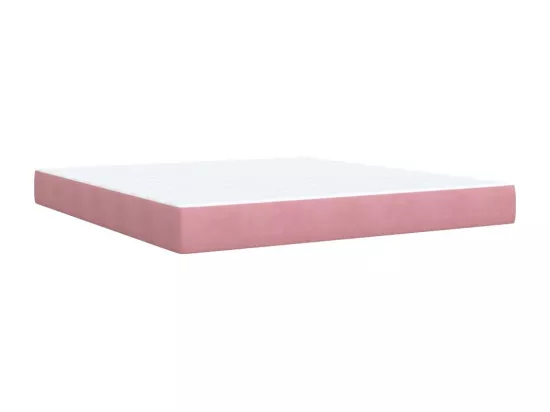 Sommier à lattes de lit avec matelas Rose 180x200 cm Velours