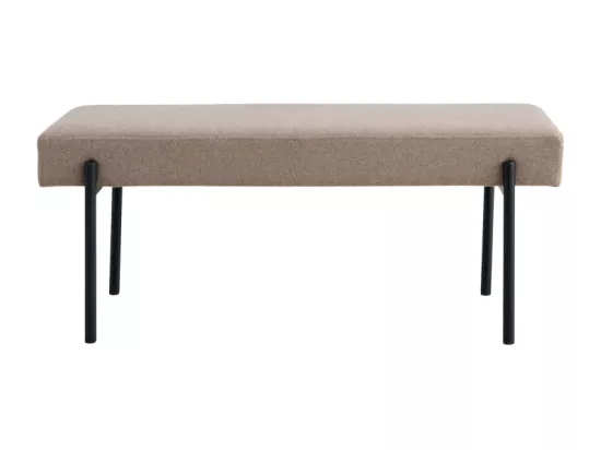 Swindon - Banc en tissu et métal L100cm : Couleur - Taupe