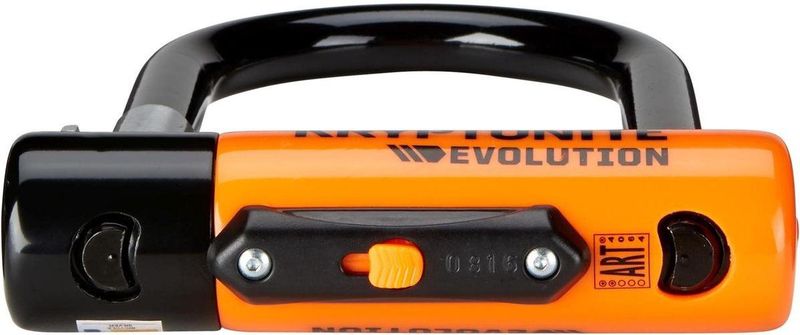 Kryptonite Evolution Mini-5 Beugelslot – ART-2 Slot – Stalen Beugelslot Elektrische Fiets – 14x18 cm – Zwart/Oranje