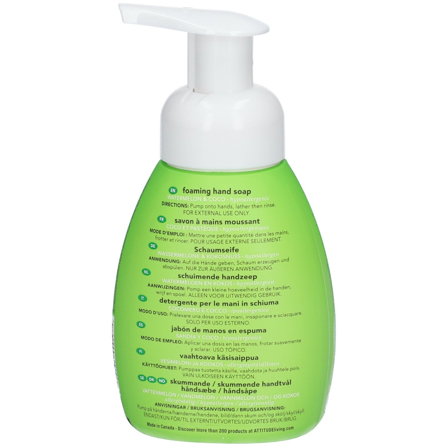 ATTITUDE® little leaves science Schäumende Handseife Wassermelone & Kokos
