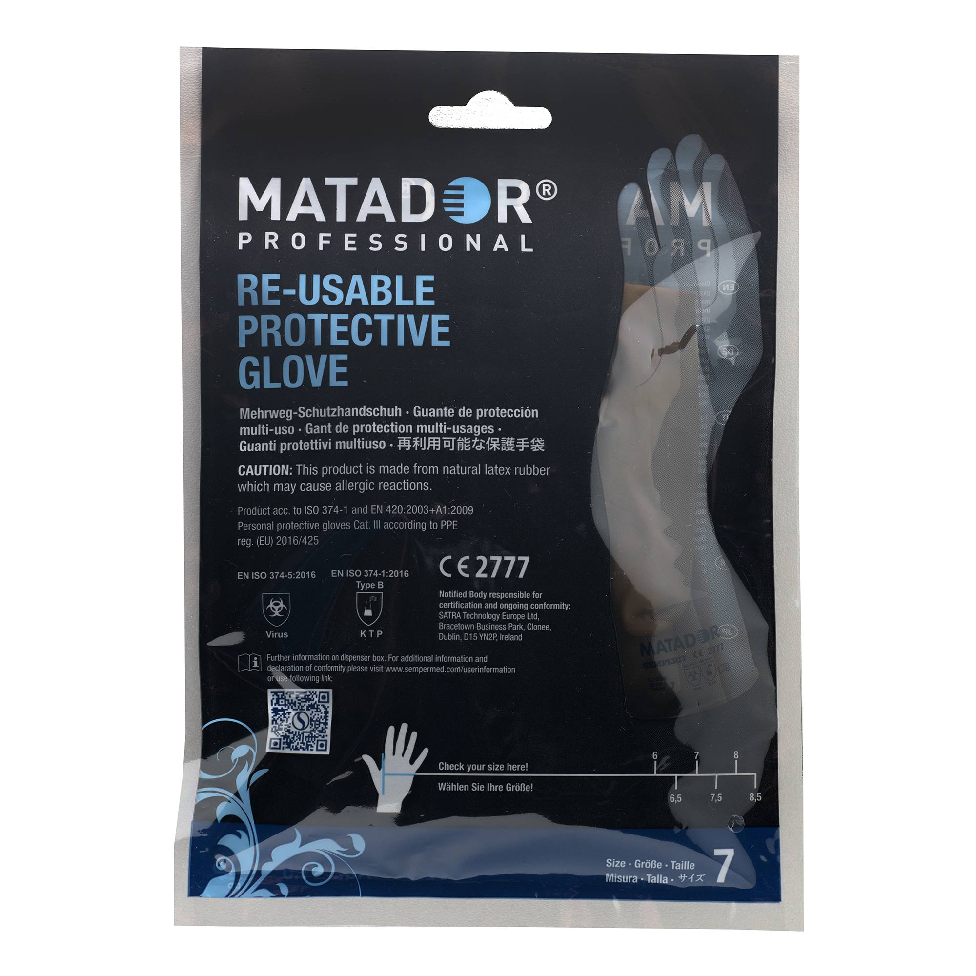 Paire de gants Matador en latex taille M