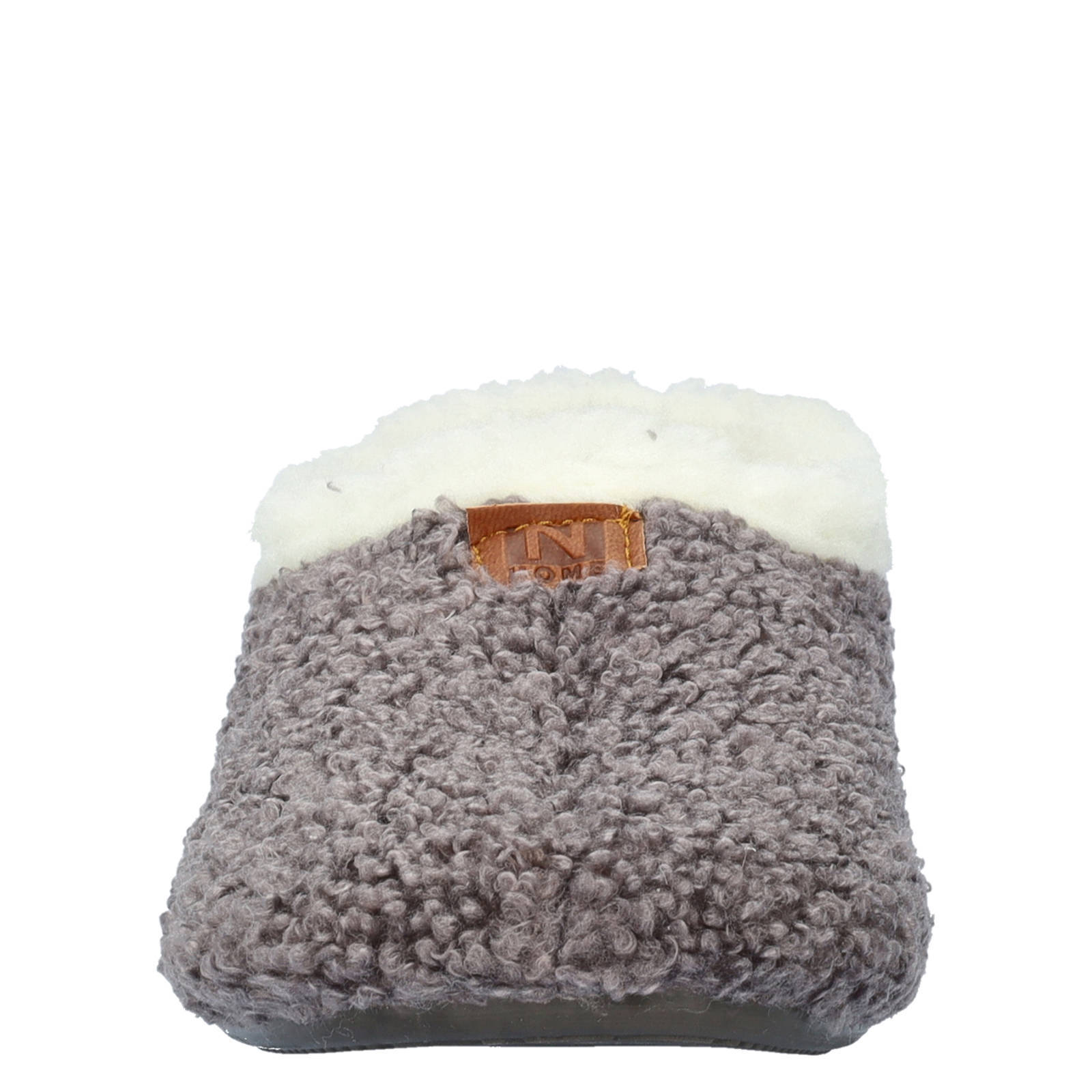 Nelson Home teddy pantoffels donkergrijs
