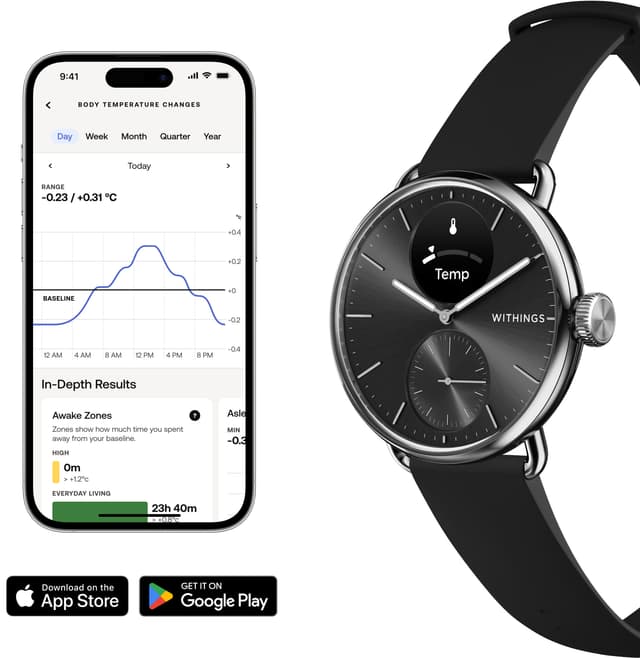 Withings ScanWatch 2 hybrid-smartwatch 38mm (sort)