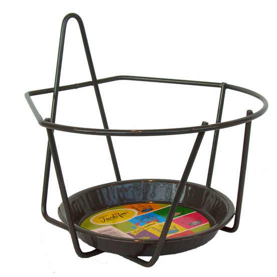 Porte-pot mural en acier, gris Ø 16 cm