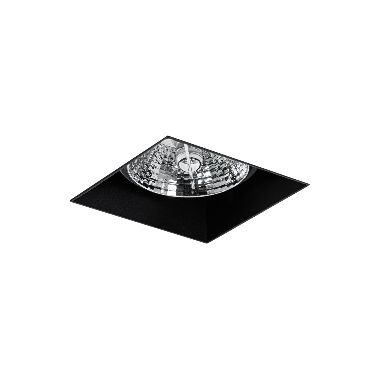 Set van 6 inbouwspots zwart GU10 70mm trimless - Oneon