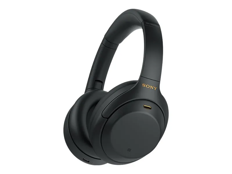Sony WH-1000XM4 - Hovedtelefoner med mik. - fuld størrelse - Bluetooth - trådløs, kablet - NFC - aktiv støjfjerning - 3,5 mm jackstik - sort