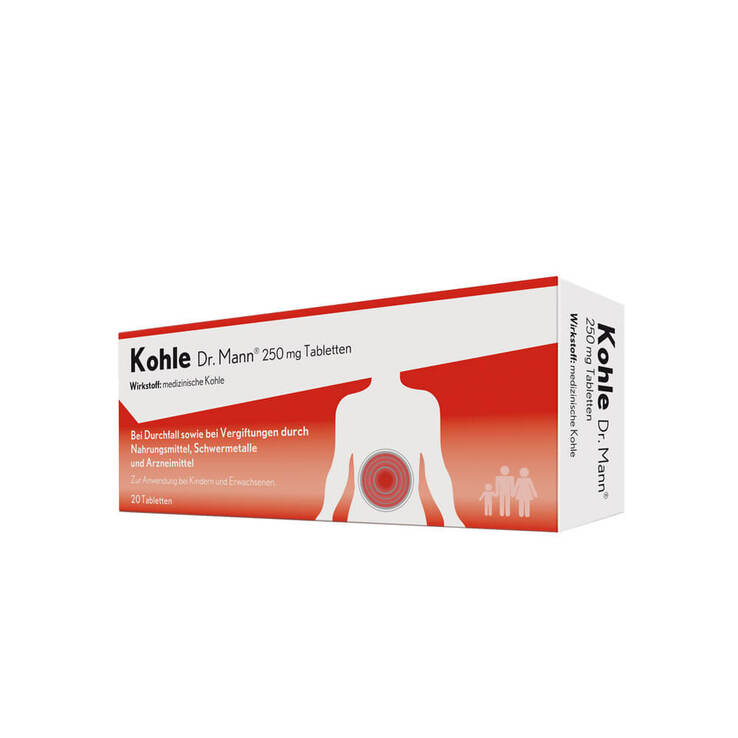 Kohle Dr. Mann 250 mg Tabletten, 20 St