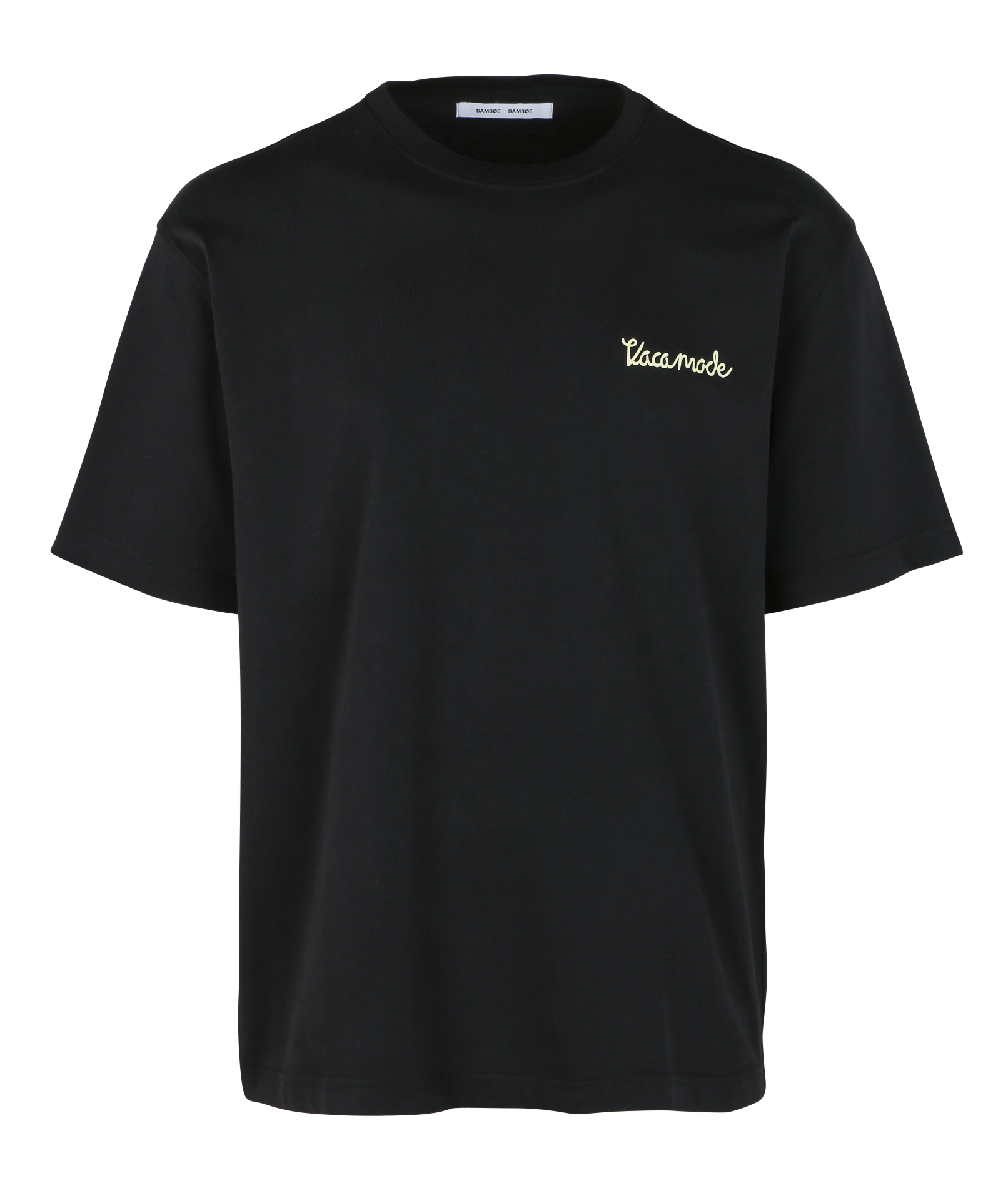 SAVACA - Tee-shirt col rond en coton organique | Noir