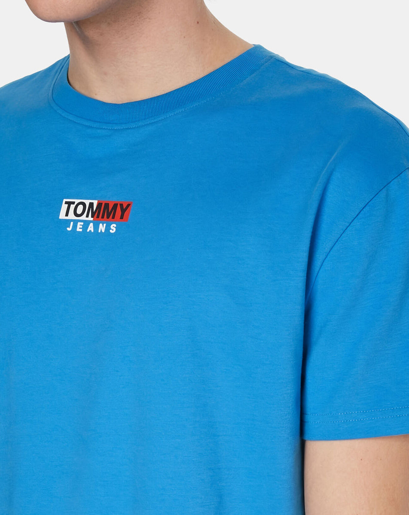 Tommy Jeans T-Shirt Peached Entry Flag bleu