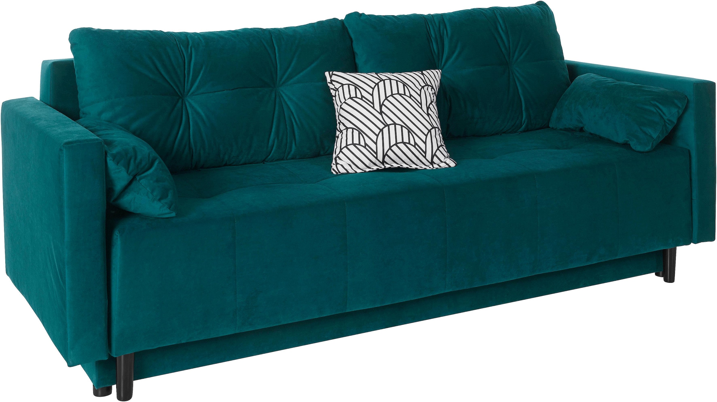 COLLECTION AB Schlafsofa »Solar« Bettfunktion, Bettkasten, Federkern und loser Rücken- und Zierkissen