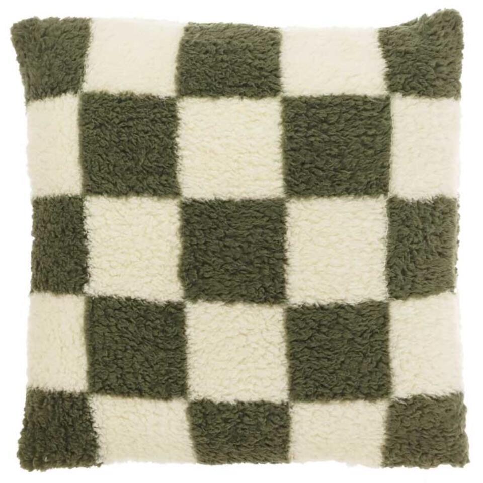 Unique Living - Sierkussen Check Winter Green -53x53cm