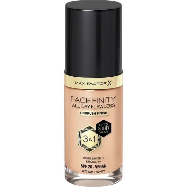 Facefinity All Day Flawless Foundation Farbe N77 Soft Honey