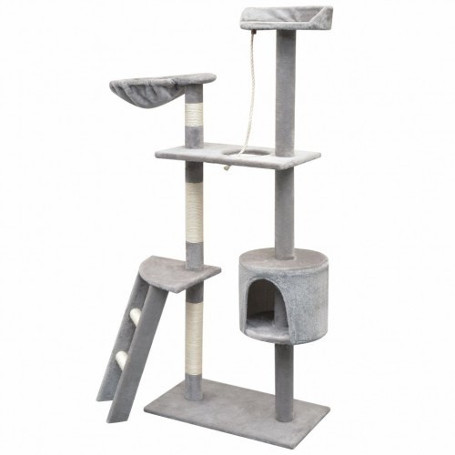 Arranhador para gatos, arranhador de sisal, cinza