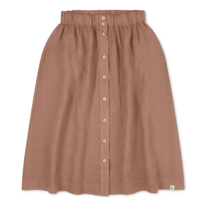 Matona Jupe Midi Lin | Vieux Rose