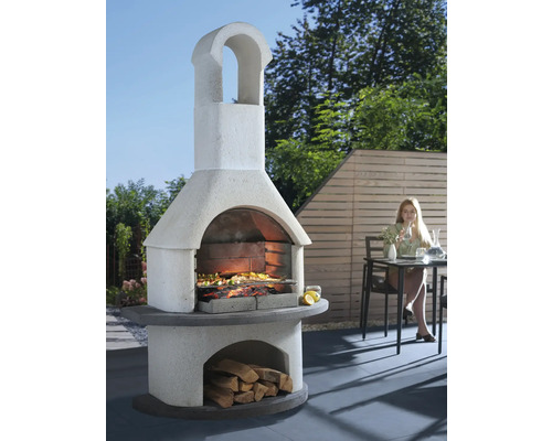 Buschbeck Valenzia Grillhaard 65 x 34 x 203 cm Wit
