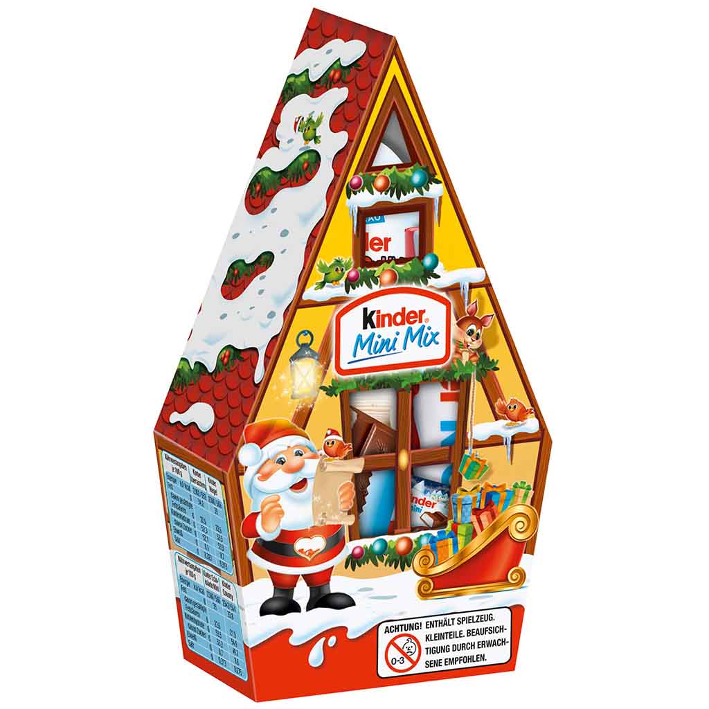 kinder mini Mix Weihnachtshäuschen 76g MHD:20.4.25