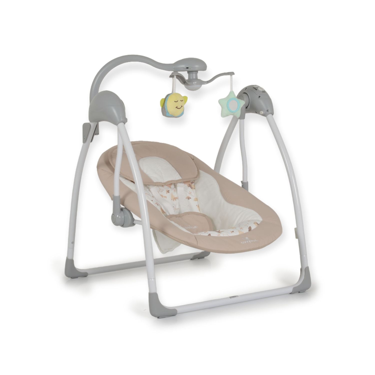 Cangaroo Babywippe elektrisch Jessica Spielbogen Musikfunktion Schaukelfunktion beige